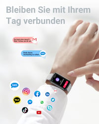 Inteligentné hodinky Amzhero Fitness Tracker pre ženy a mužov, 7-dňová výdrž batérie, 20+ športových režimov, meranie SpO2, monitor spánku, monitor srdcového tepu, krokomer, vodotesnosť 5ATM 6