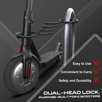 Antifurt pentru trotinetă electrică și bicicletă AMZLOCK, cu cablu dublu și suport, cod din 4 cifre, 110 cm / 12 mm 7
