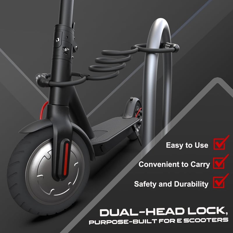 AMZLOCK Elektromos Roller Lakat 4 Számjegyes Kódos Biztonsági Zár