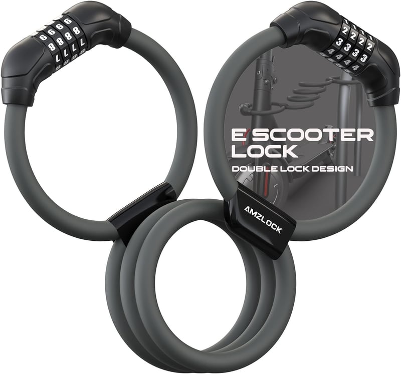 AMZLOCK Elektromos Roller Lakat 4 Számjegyes Kódos Biztonsági Zár