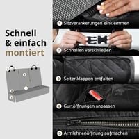 AMZPET Kutyatakaró autóhoz vízálló hátsó ülésvédő 147cm széles - Rear Seat - Extra Wide - 143 cm 5