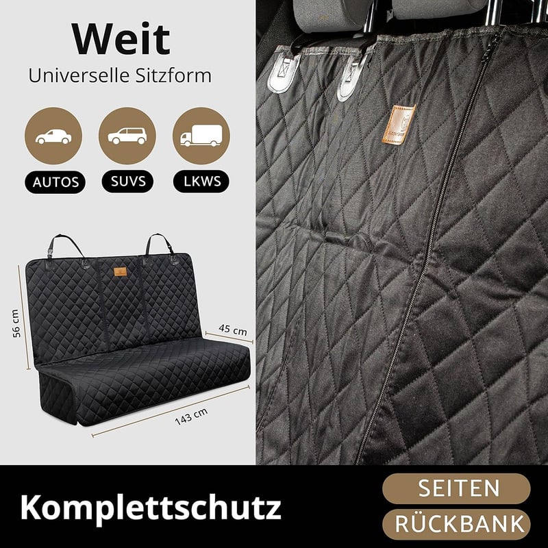 AMZPET Kutyatakaró autóhoz vízálló hátsó ülésvédő 147cm széles - Rear Seat - Extra Wide - 143 cm