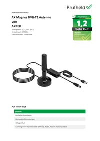 Anadol DVB-T2 vnútorná/vonkajšia anténa so zosilňovačom, zisk 30 dBi, 5 m kábel, pre TV prijímač 4