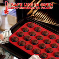 Anaeat silikónová forma na muffiny – forma na 24 mini cupcakeov, nepriľnavá forma na pečenie muffinov, čokolády, chleba a tortičiek, balenie 2 ks 2