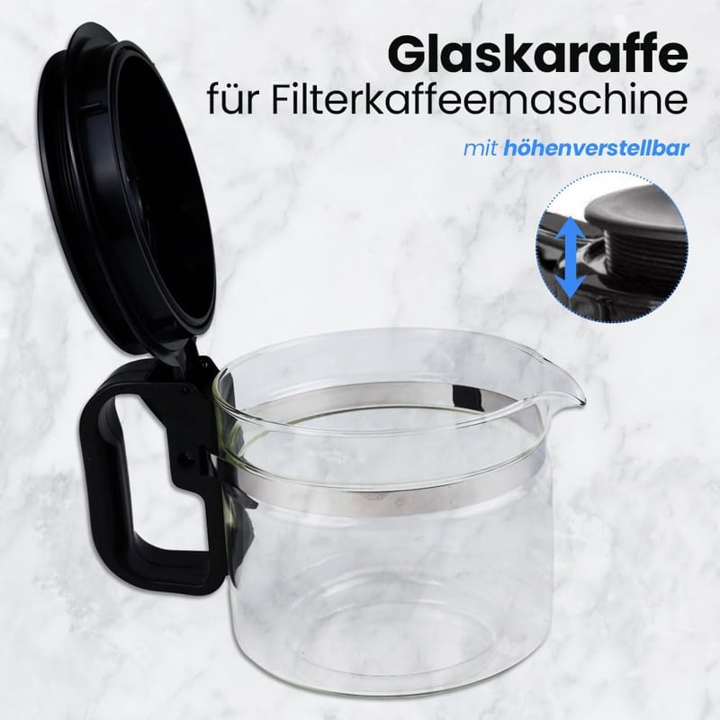 ANAKEL HOME univerzális nagy kávéfőző üveg csepegtetős kávéhoz, 12,5-15cm, szellőzőfedéllel
