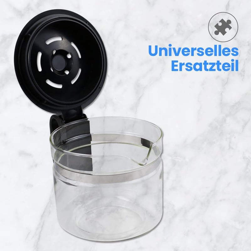 ANAKEL HOME univerzális nagy kávéfőző üveg csepegtetős kávéhoz, 12,5-15cm, szellőzőfedéllel