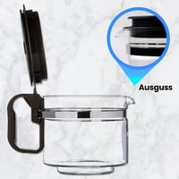 ANAKEL HOME univerzális nagy kávéfőző üveg csepegtetős kávéhoz, 12,5-15cm, szellőzőfedéllel 8