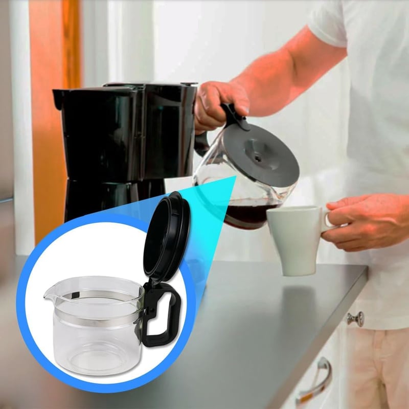 ANAKEL HOME univerzális nagy kávéfőző üveg csepegtetős kávéhoz, 12,5-15cm, szellőzőfedéllel