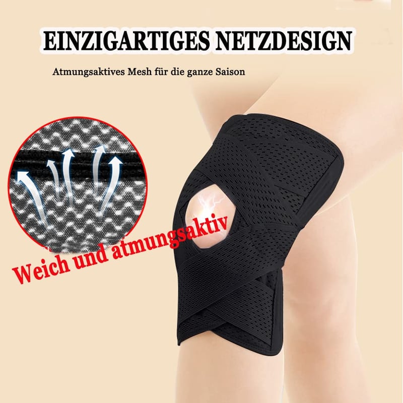 ANAMPION Térdtámasz S méret, Patella nyílással, Állítható Térdvédő Férfiaknak és Nőknek