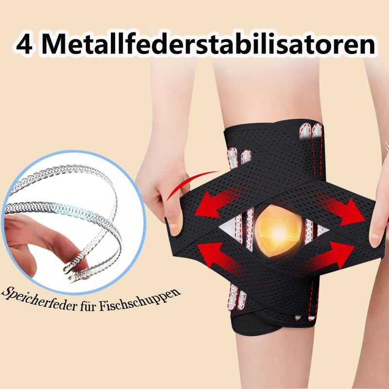 ANAMPION Térdtámasz S méret, Patella nyílással, Állítható Térdvédő Férfiaknak és Nőknek