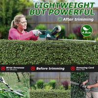 Anancyi Akkumulátoros Sövényvágó Makita 18V Kompatibilis - 51 cm Vágóhossz, 20 mm Fogtávolság, 1350 RPM, Biztonsági Terelőlappal, Kerti Sövé 7