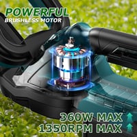 Anancyi Akkumulátoros Sövényvágó Makita 18V Kompatibilis - 51 cm Vágóhossz, 20 mm Fogtávolság, 1350 RPM, Biztonsági Terelőlappal, Kerti Sövé 2