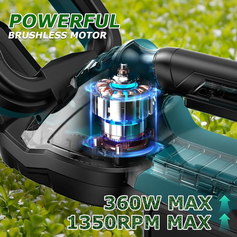 Anancyi Akkumulátoros Sövényvágó Makita 18V Kompatibilis - 51 cm Vágóhossz, 20 mm Fogtávolság, 1350 RPM, Biztonsági Terelőlappal, Kerti Sövé