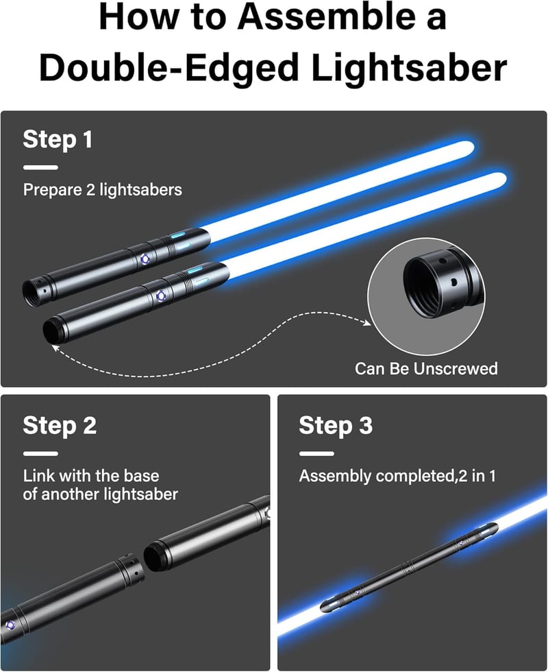 ANASABER Dupla Pengés Világítófegyver 4 Hangeffekt 12 RGB Szín Fém Nyél 2db
