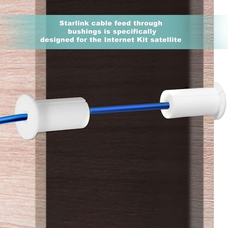 ANBOO 4 darabos Starlink kábelrendező szett falátvezetővel fehér, Starlink router és Ethernet adapter kompatibilis