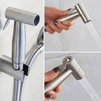 ANBOO Bidet Kézi Zuhanyzó Szett Rozsdamentes Acél 150cm Csővel - Set 3 3