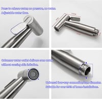 ANBOO Bidet Kézi Zuhanyzó Szett Rozsdamentes Acél 150cm Csővel - Set 3 2