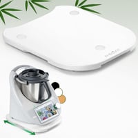 ANBOXIT Thermomix TM6/TM5 csúsztatótábla bambusz görgős konyhai segédlet fehér - White 1
