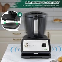 ANBOXIT TM7 Thermomix csúszótábla bambusz görgős fekete 3