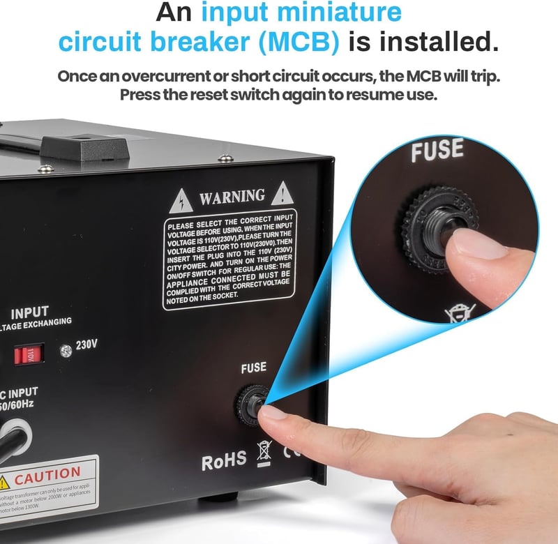 Anbull DT-3000W Toroid Transzformátor - Feszültségátalakító 110V-230V Között, Kétirányú Konverter, 50-60 Hz