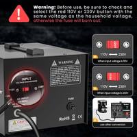 Anbull DT-3000W Toroid Transzformátor - Feszültségátalakító 110V-230V Között, Kétirányú Konverter, 50-60 Hz 3