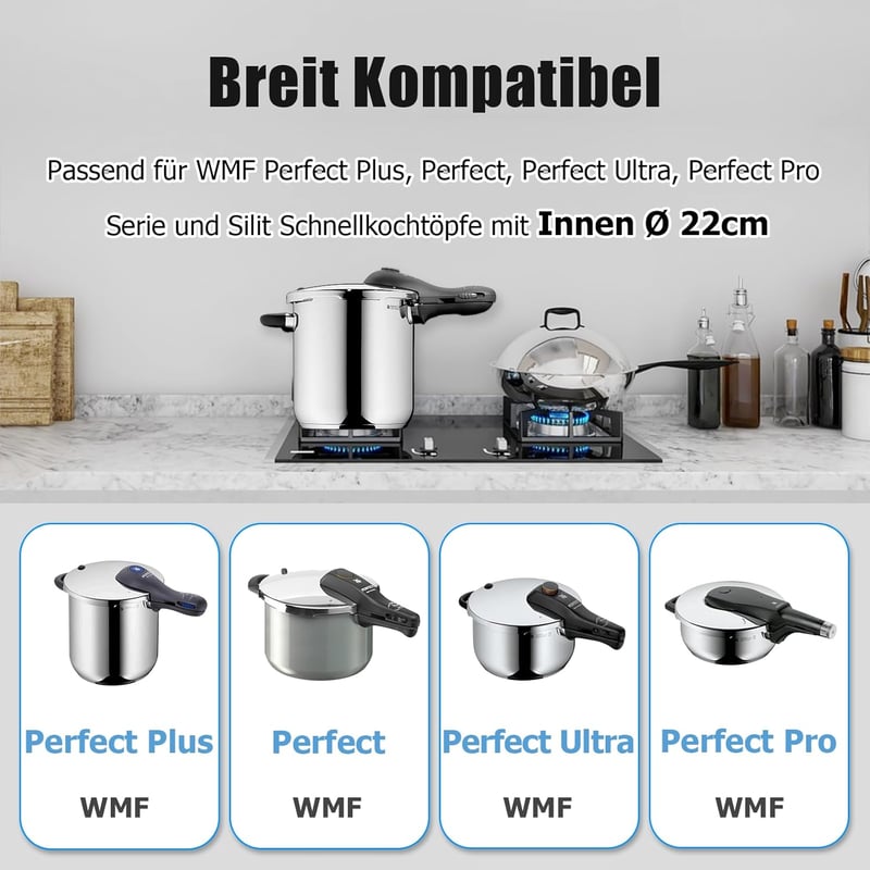 Ancable WMF 22cm szilikon tömítőgyűrű nyomásfőzőhöz 3L-8.5L