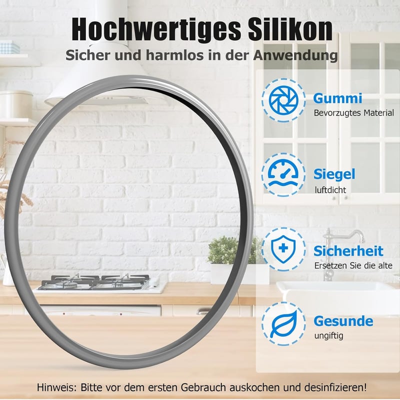 Ancable WMF 22cm szilikon tömítőgyűrű nyomásfőzőhöz 3L-8.5L