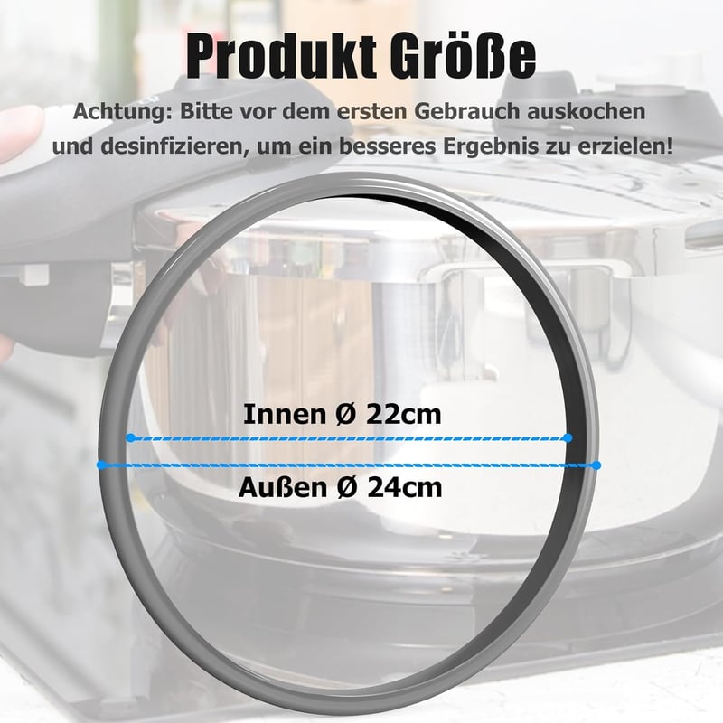 Ancable WMF 22cm szilikon tömítőgyűrű nyomásfőzőhöz 3L-8.5L