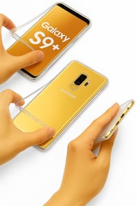 Ancile 360-stupňový priehľadný kryt pre Samsung Galaxy S9 Plus so zabudovanou ochranou displeja, nárazuvzdorný TPU silikón, kompletná ochrana prednej a zadnej strany 4