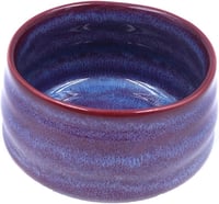 ANCLLO Japán Kézműves Matcha Tálka Chawan - Hagyományos Teaszertartáshoz - Lila-Piros Mázzal - Kerámia Teáscsésze 6
