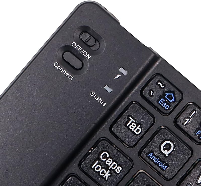 ANCLLO Vezeték nélküli összecsukható Bluetooth billentyűzet, ultra vékony, újratölthető, iOS Android Windows kompatibilis