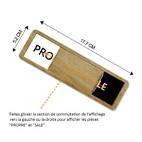 Indicator pentru mașina de spălat vase Andchi, acril, magnetic/autoadeziv, 17,7×5,2 cm - maro 3