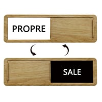 Indicator pentru mașina de spălat vase Andchi, acril, magnetic/autoadeziv, 17,7×5,2 cm - maro 1