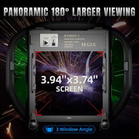 ANDELI Automata Sötétedő Hegesztőpajzs 180° Panoráma Nézet LED 6