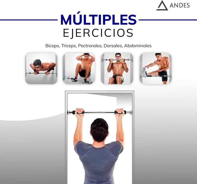 Andes Állítható Húzódzkodó Rúd 65-93 cm, 200 kg Terhelhetőség