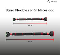 Andes Állítható Húzódzkodó Rúd 65-93 cm, Falra Szerelhető, 200 kg Terhelhetőség 6