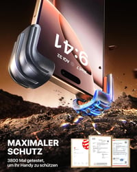 andobil Univerzális Telefontartó Kerékpárra és Motorra - 360° Forgatható, Ütésálló, Egykezes Használat, 15-46mm Kormányra, iPhone/Samsung Ko 3