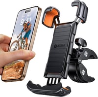 andobil Univerzális Telefontartó Kerékpárra és Motorra - 360° Forgatható, Ütésálló, Egykezes Használat, 15-46mm Kormányra, iPhone/Samsung Ko 1