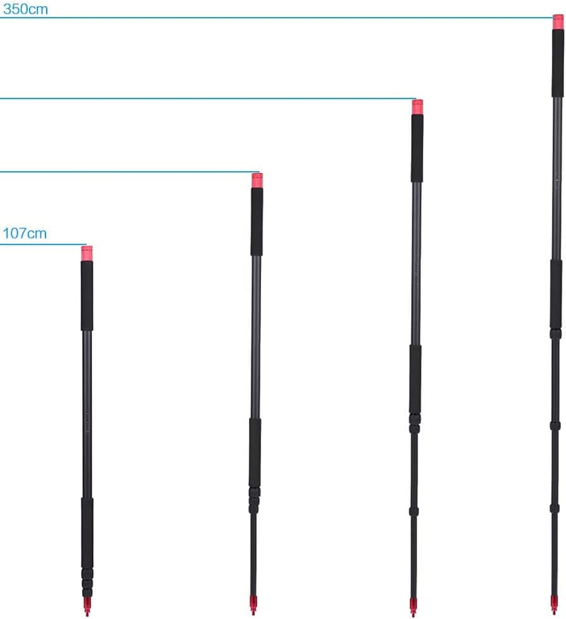 Andoer 3,5m Könnyű Mikrofon Boom Pole Alumínium Mikrofon Tartó Hordtáskával