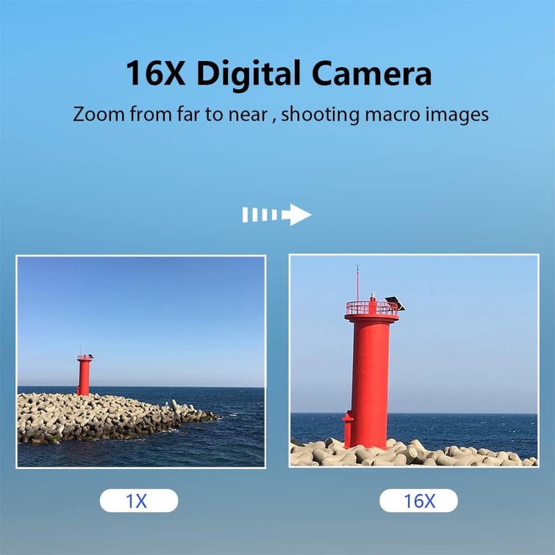 Andoer 44MP digitális fényképezőgép 1080P videó 16X zoom 32GB memóriakártya
