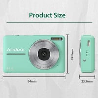 Andoer 44MP digitális fényképezőgép 1080P videó 16X zoom 32GB memóriakártya 5
