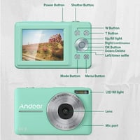 Andoer 44MP digitális fényképezőgép 1080P videó 16X zoom 32GB memóriakártya 8