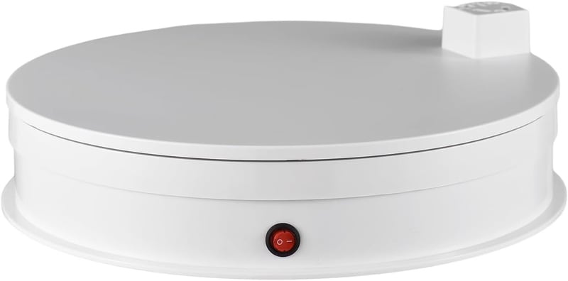 Andoer Elektromos Forgótálca 30 cm - 360° Forgatható LED Világítással, 60 kg Teherbírással, Távirányítóval - Ékszer, Termék Bemutató, Fotózás