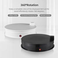 Andoer Elektromos Forgótálca 30 cm - 360° Forgatható LED Világítással, 60 kg Teherbírással, Távirányítóval - Ékszer, Termék Bemutató, Fotózás 8