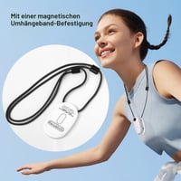 Mini akčná kamera Andoer 1080P WiFi športová kamera so 120° širokým uhlom záberu, magnetickým popruhom na krk, vodotesným puzdrom a 32GB TF kartou, biela 3