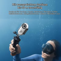 Mini akčná kamera Andoer 1080P WiFi športová kamera so 120° širokým uhlom záberu, magnetickým popruhom na krk, vodotesným puzdrom a 32GB TF kartou, biela 2