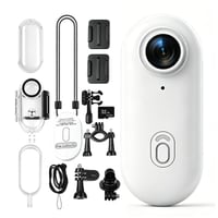 Mini akčná kamera Andoer 1080P WiFi športová kamera so 120° širokým uhlom záberu, magnetickým popruhom na krk, vodotesným puzdrom a 32GB TF kartou, biela 1