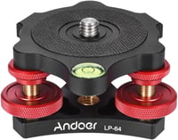 Andoer Tripod Leveling Base Alumínium Szintezővel Canon Nikon Sony DSLR Kamerához 1