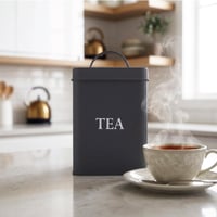 Set de 3 recipiente pentru ceai, cafea și zahăr Andrew James, cutii metalice de bucătărie din oțel inoxidabil cu finisaj sablat, stil vintage 9