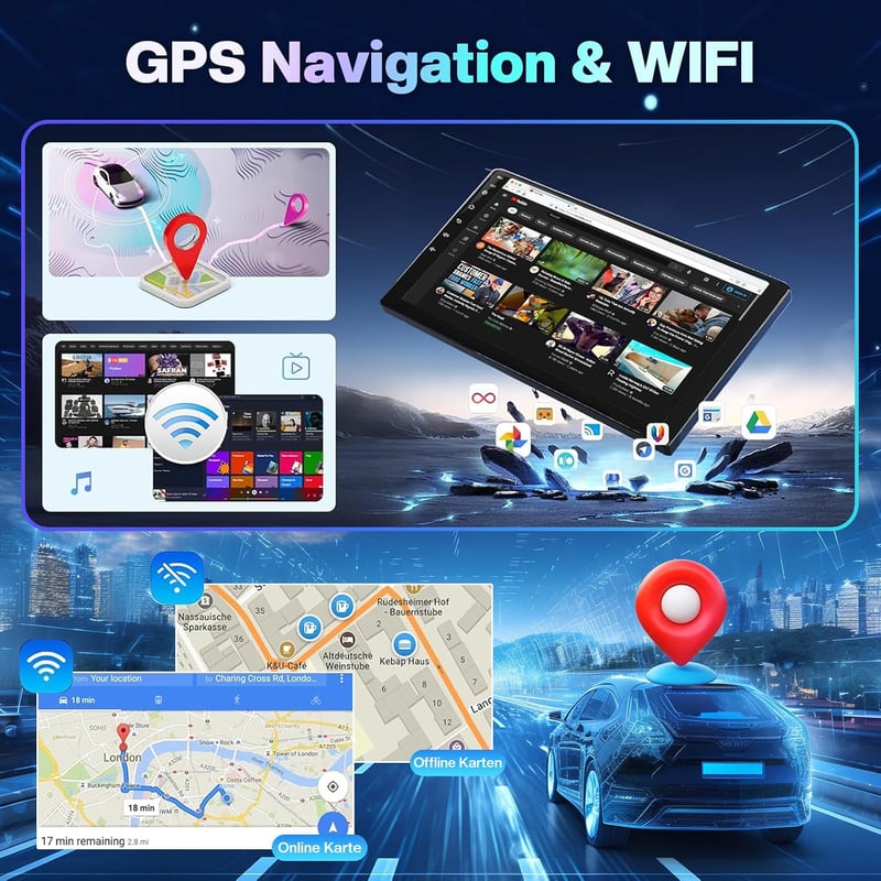 Android 14 Autórádió T6 Transporterhez 4+64GB 9" Érintőképernyő CarPlay Bluetooth